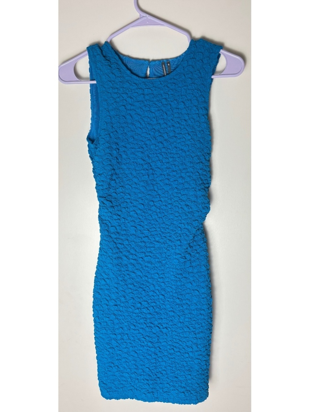 Anthropologie Topaz Blue Textured Bodycon Dress XXS NWT $148 Sleeveless